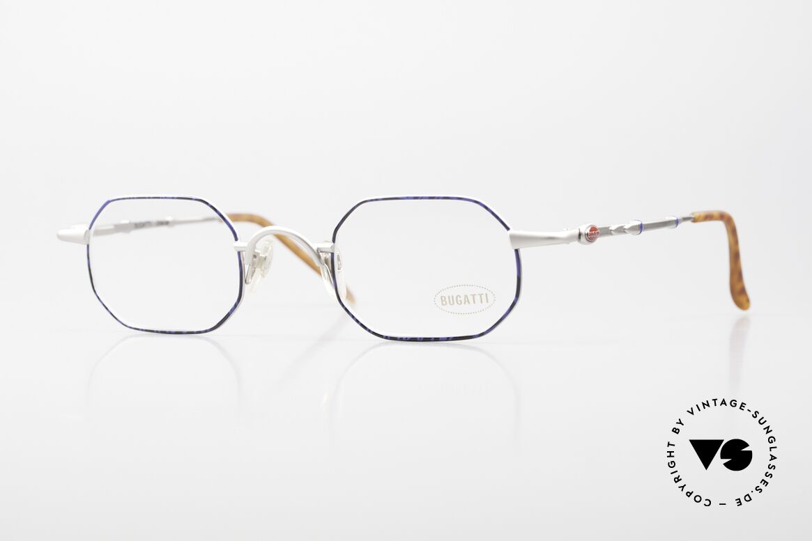 Bugatti 29938 Square Luxury Eyeglasses, very elegant vintage designer eyeglasses by Bugatti, Made for Men