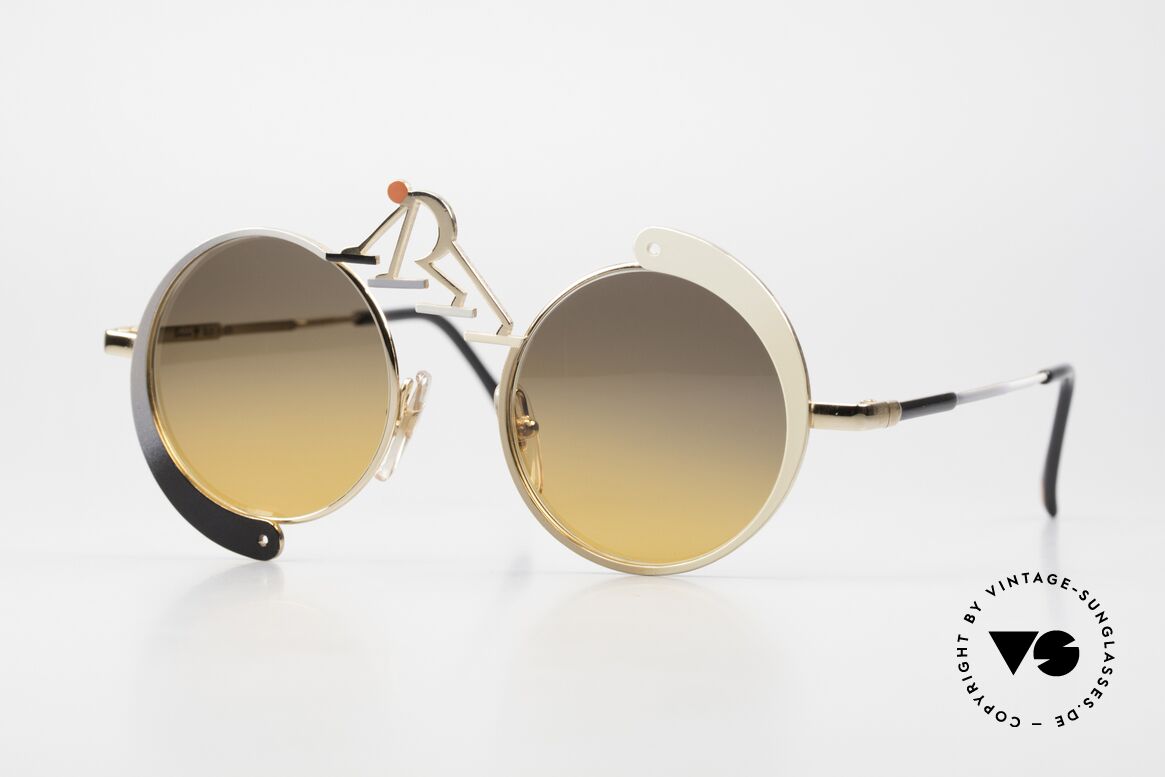 Casanova SC5 Evolution Sunglasses 80's, Casanova art sunglasses with yin and yang symbol, Made for Men and Women