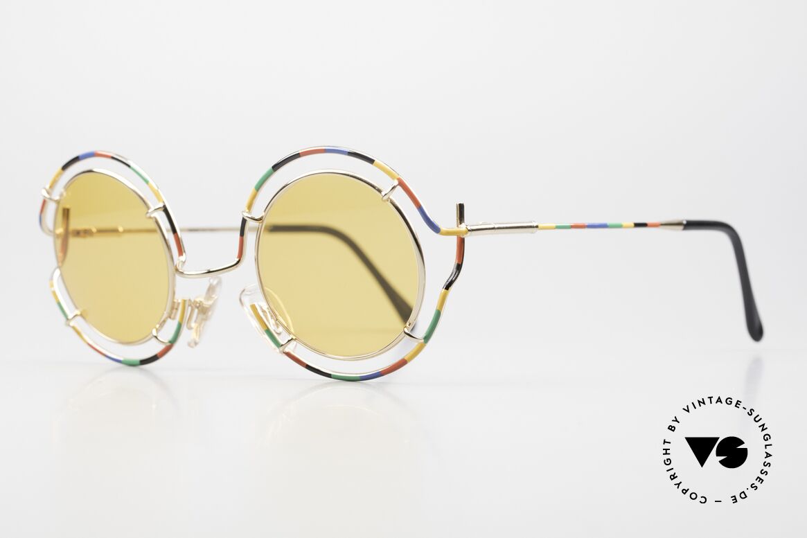 Taxi ST7 by Casanova Round Art Sunglasses 80s, represents the exuberance of the Venetian carnival, Made for Men and Women