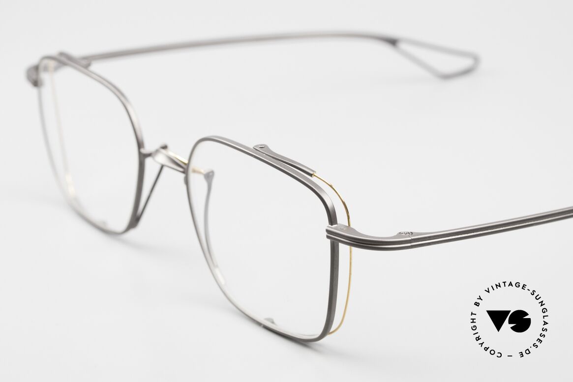 DITA Lineto Men's Glasses Square Titan, with a fine golden wire as a noble detail on the side, Made for Men