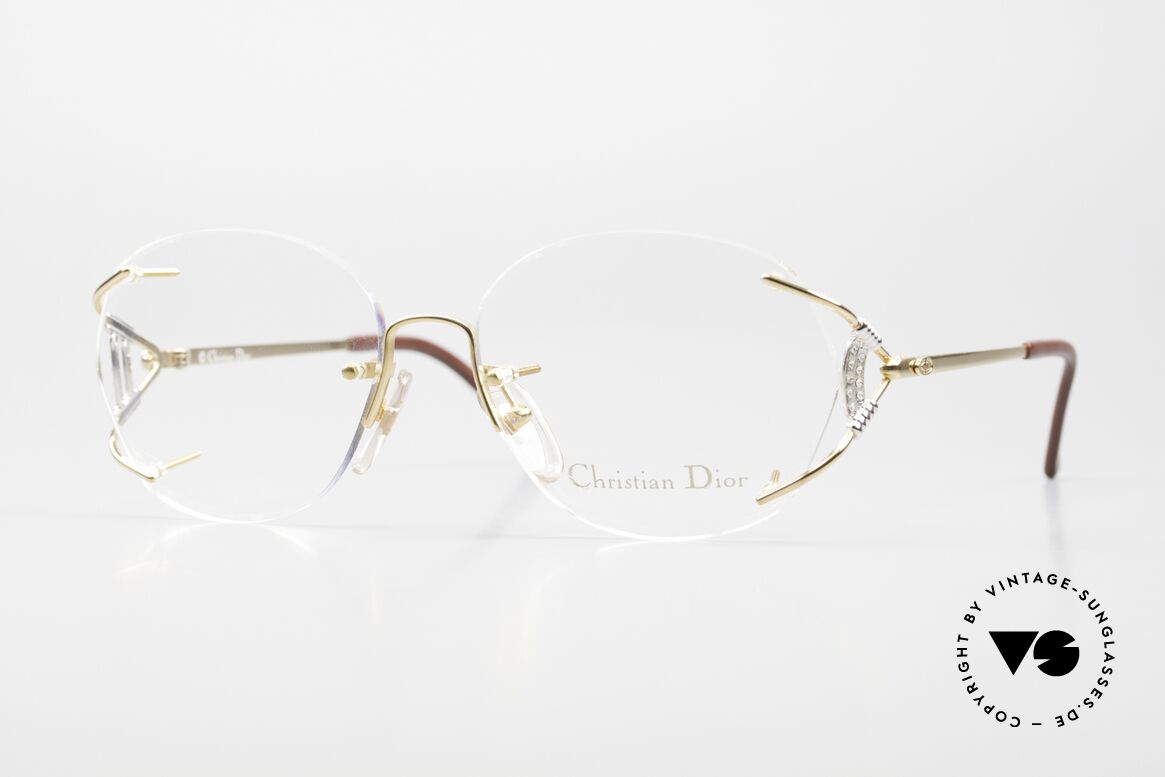 Christian Dior 2591 Rimless Frame From 1989, enchanting 80s ladies glasses by Christian Dior, Made for Women