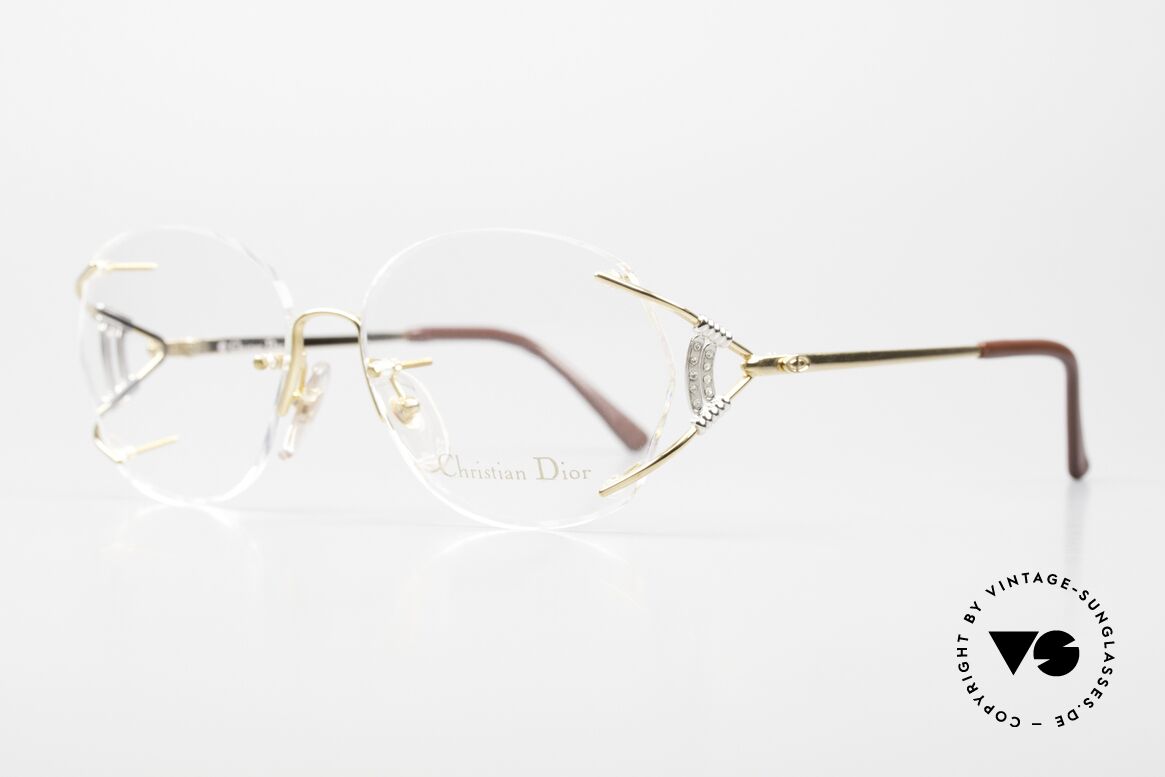 Christian Dior 2591 Rimless Frame From 1989, the lens shape can also be changed as desired, Made for Women
