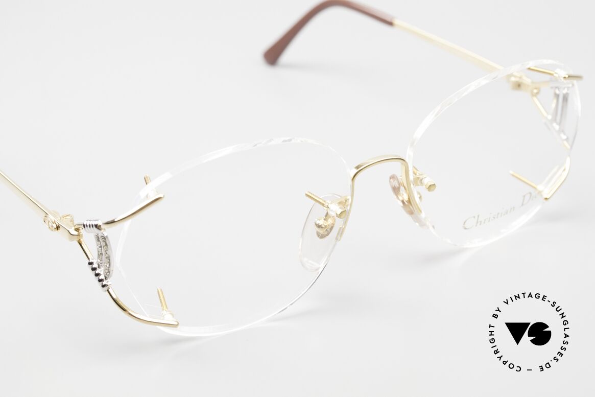 Christian Dior 2591 Rimless Frame From 1989, NOT retro eyeglasses; an old vintage 80's rarity!, Made for Women