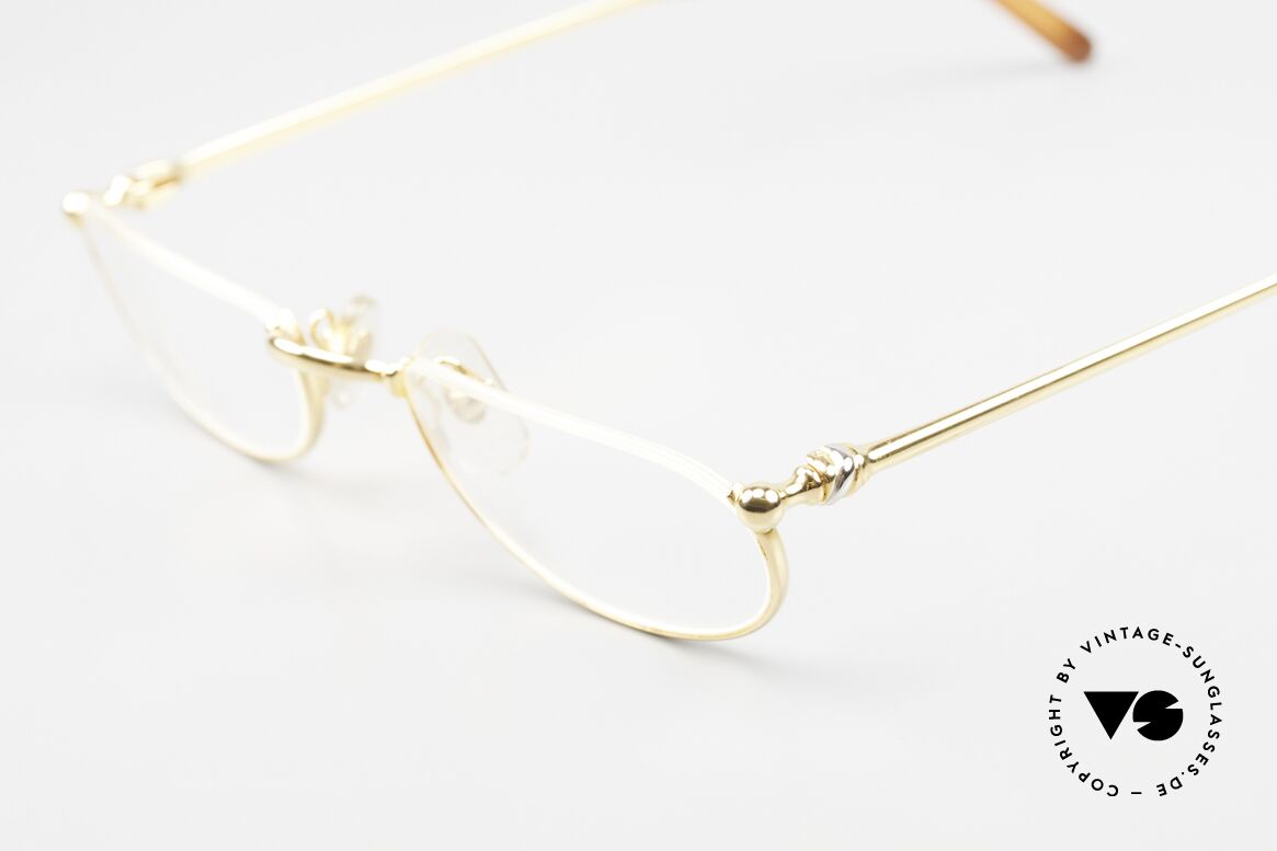Cartier Demi Lune 2000 Oval Reading Frame Gold, unworn luxury frame with original box and packing, Made for Men and Women