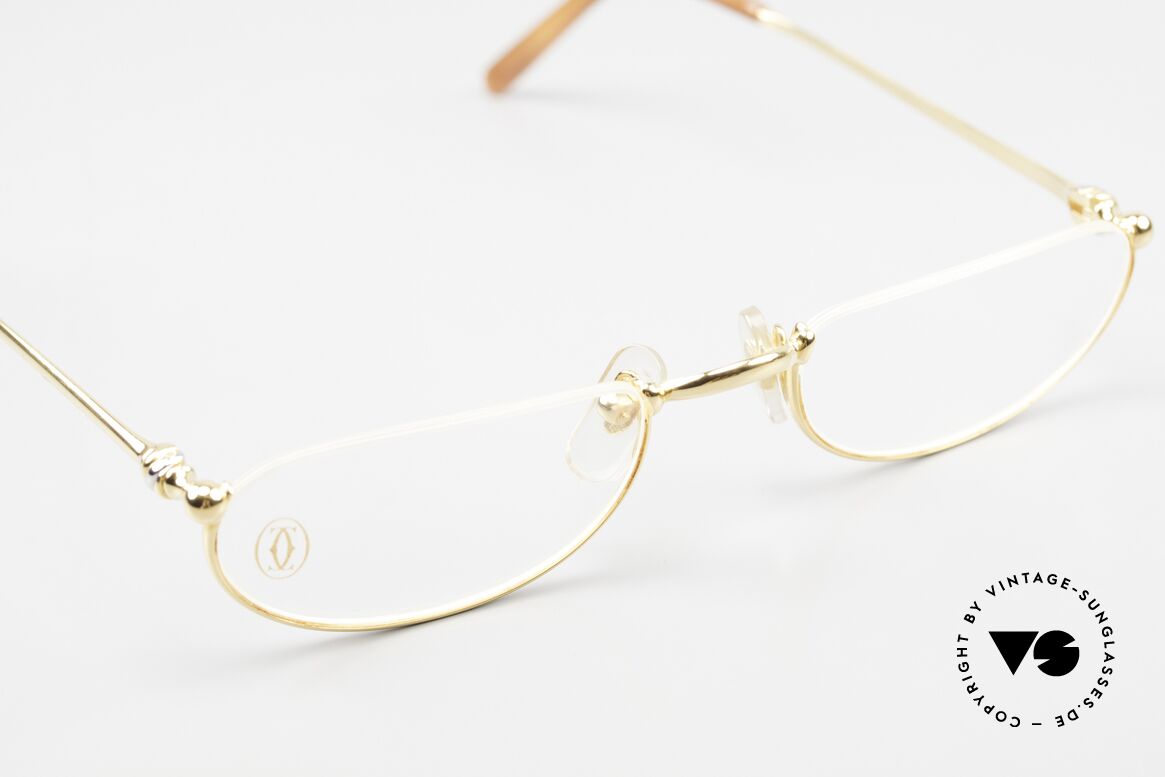 Cartier Demi Lune 2000 Oval Reading Frame Gold, NO retro eyeglasses; an old original from app. 2000!, Made for Men and Women