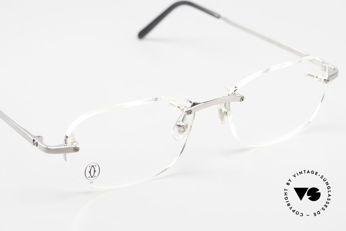 Cartier T-Eye Rimless Titanium Frame Rimless, approx. 20 years old UNWORN Cartier original, Made for Men and Women