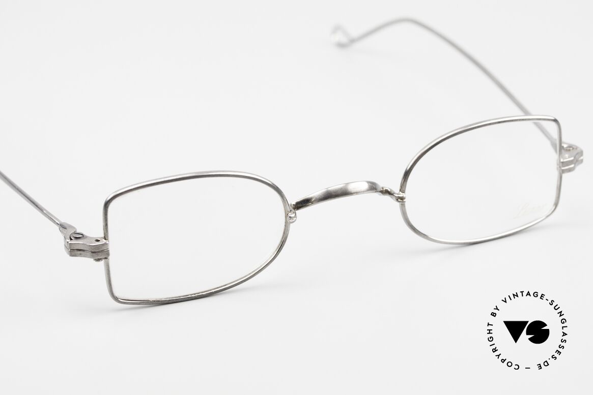 Lunor II 09 Vintage Specs Antique Silver, lens height 27mm = more suitable as reading eyeglasses, Made for Men and Women