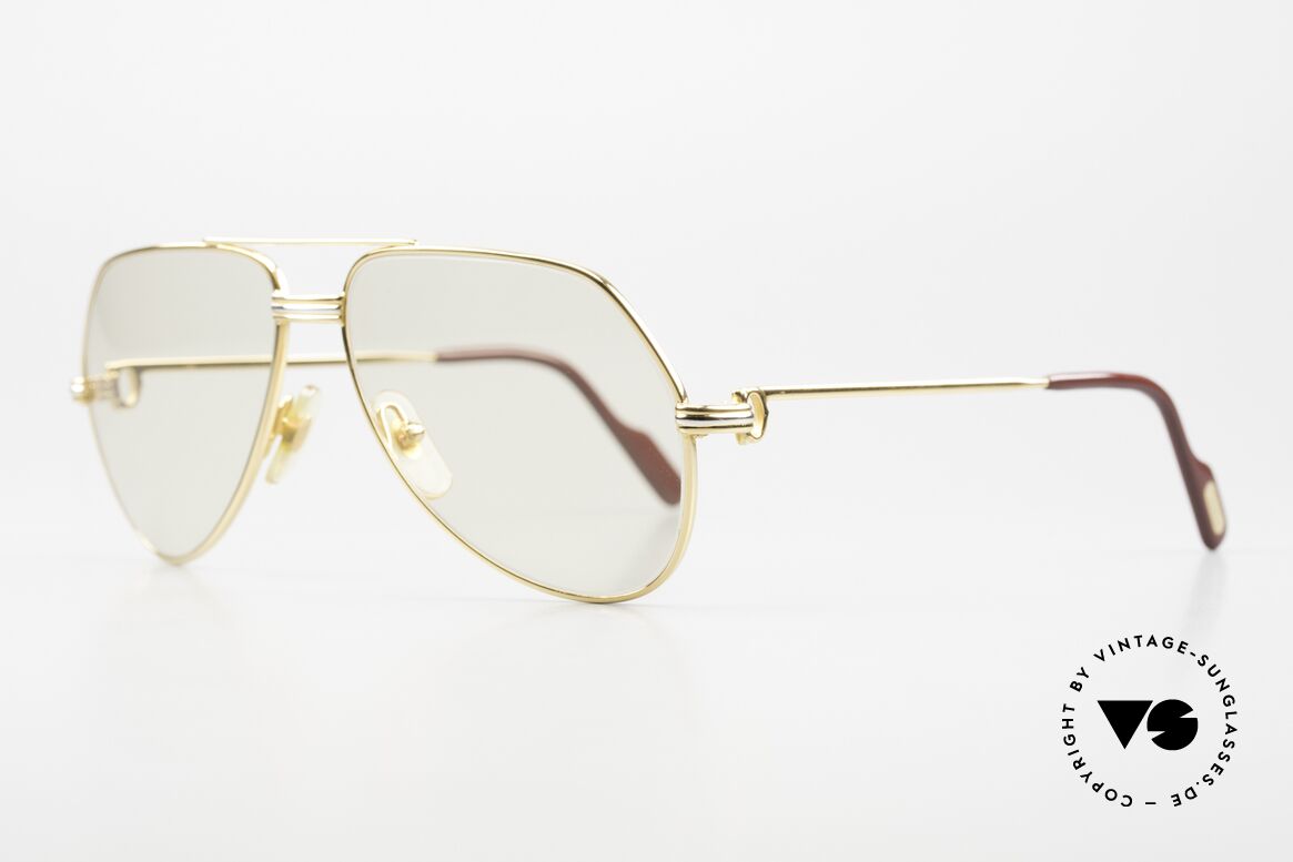 Cartier Vendome LC - S With Changeable Sun Lenses, here, with Louis Cartier Decor in SMALL size 56-14, 130, Made for Men and Women