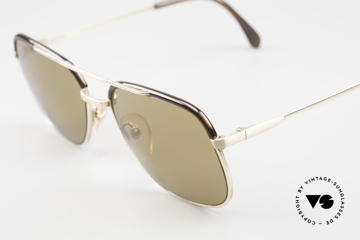 Rodenstock Bastian Gold Filled 70's Sunglasses, unworn model with high-end mineral lenses; 100% UV, Made for Men