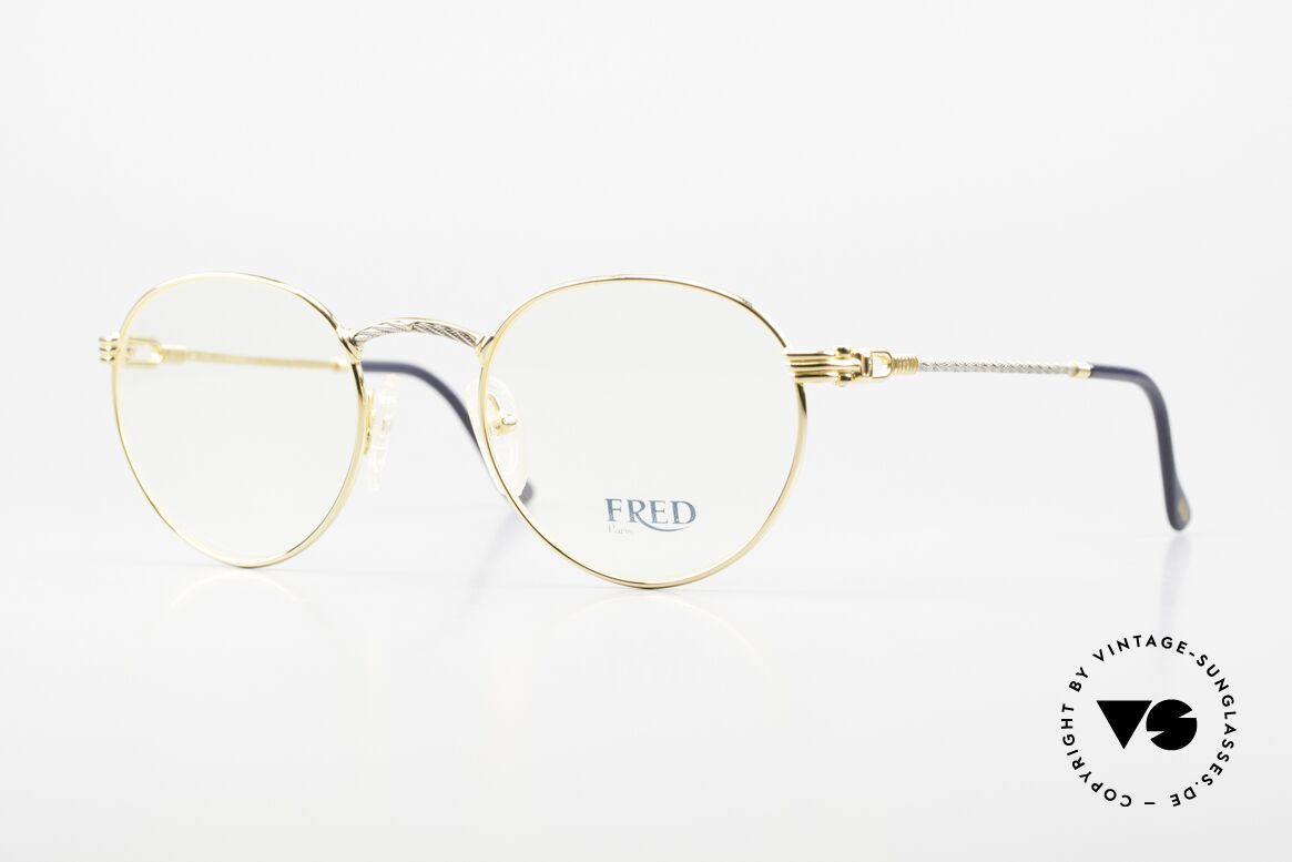 Fred Ouragan Luxury Panto Eyeglasses, vintage panto eyeglasses by Fred, Paris from the 90's, Made for Men