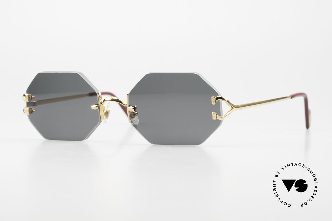 Cartier Rimless Octag One Of A Kind Customized, octagonal rimless CARTIER luxury shades from '99, Made for Men and Women