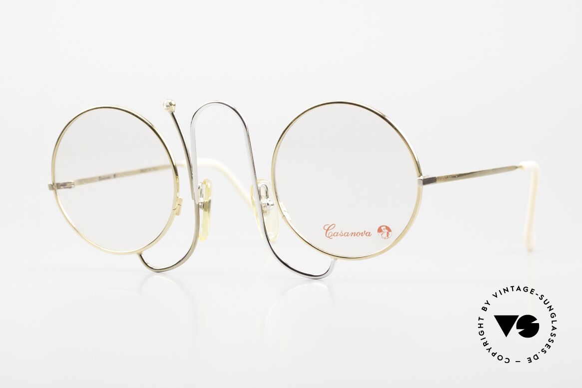 Casanova CMR 1 Exceptional Vintage Specs, fancy & glamorous Casanova 1980's art eyeglasses, Made for Women