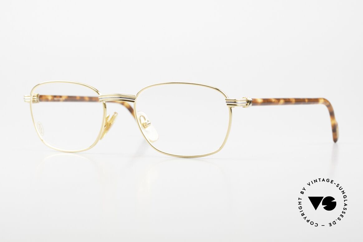 Cartier Aube - S 90's Frame Classic Square, precious Cartier designer specs of the 90s, size 52°19, Made for Men