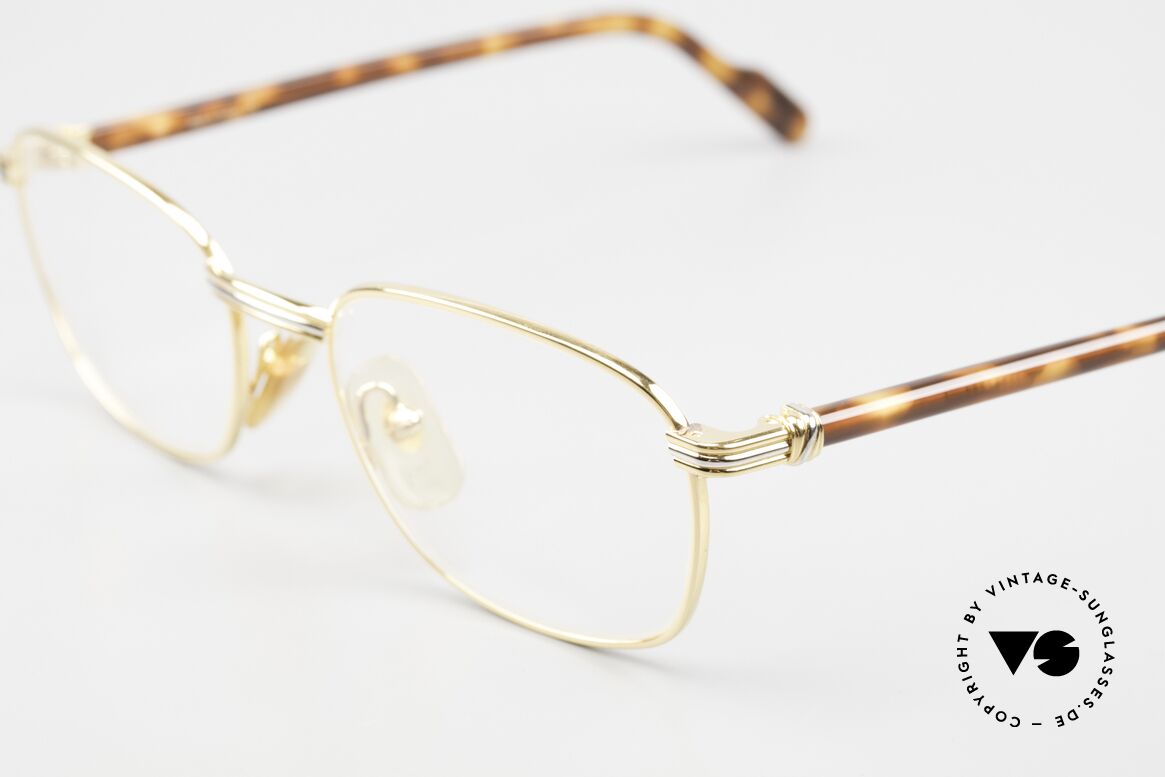 Cartier Aube - S 90's Frame Classic Square, the demo glasses can be replaced as desired; varifocal, Made for Men