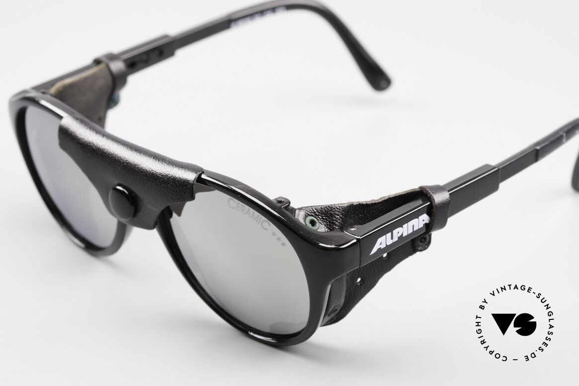 Alpina Tiny Ice Extra Small Ski Goggles 90s, silver mirrored lenses & removable side parts, Made for Women