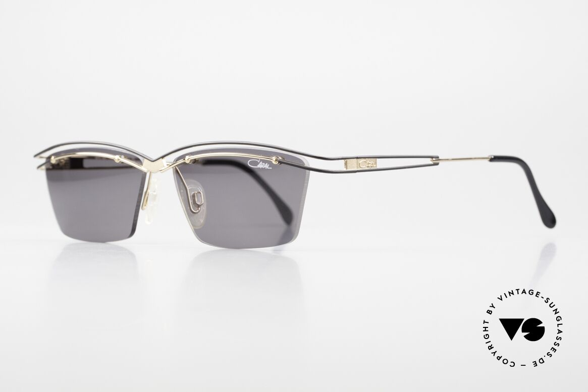 Cazal 992 Square Designer Sunglasses, fantastic frame construction (lens attachment), Made for Women