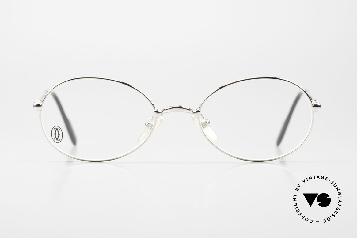 Cartier Saturne - M Platinum-Plated 90's Frame, model from the 'Thin Rim' series by Cartier (lightweight), Made for Men and Women