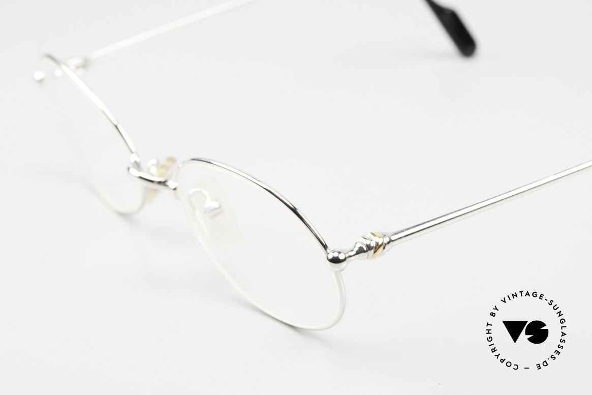 Cartier Saturne - M Platinum-Plated 90's Frame, precious, platinum-plated frame in size 51/19, 135 mm, Made for Men and Women