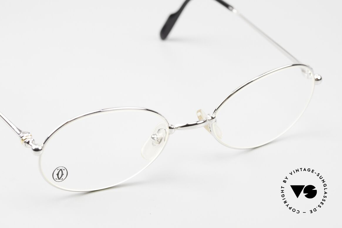 Cartier Saturne - M Platinum-Plated 90's Frame, unworn rarity from 1997 with original Cartier packaging, Made for Men and Women