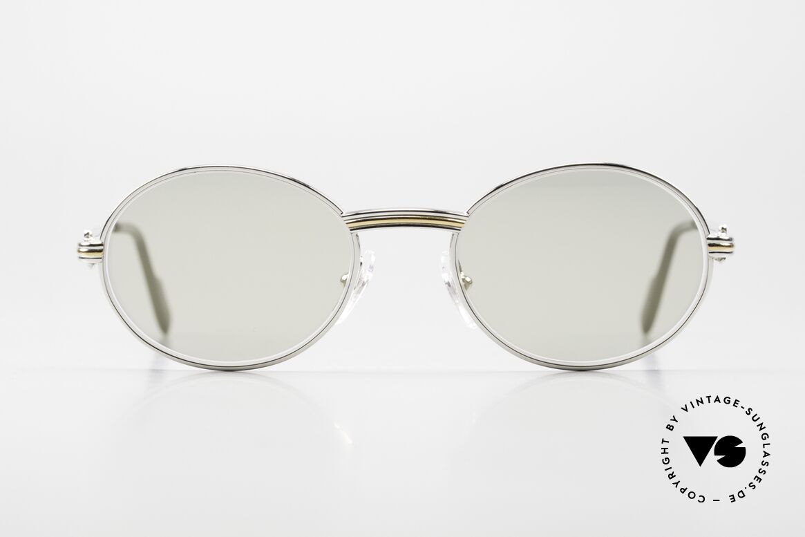 Cartier Saint Honore - S Oval Luxury Sunglasses 90's, precious and timeless design, in SMALL size 49°18, Made for Men and Women