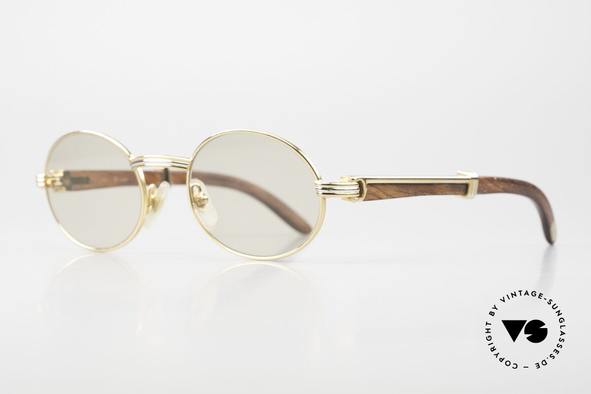 Cartier Giverny Rare Oval Wood Sunglasses, model of the legendary 'PRECIOUS WOOD' collection, Made for Men and Women