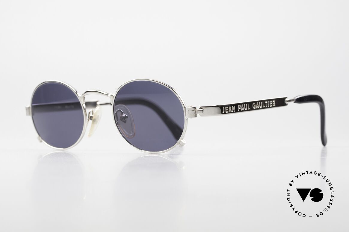 Jean Paul Gaultier 56-1173 Made in Japan Frame 1996, outstanding craftsmanship from Japan; silver/chrome, Made for Men