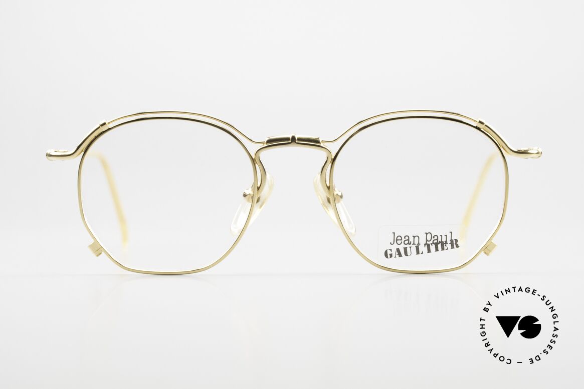 Jean Paul Gaultier 55-2171 Gold Plated Designer Frame, lightweight frame with many fancy design details, Made for Men and Women