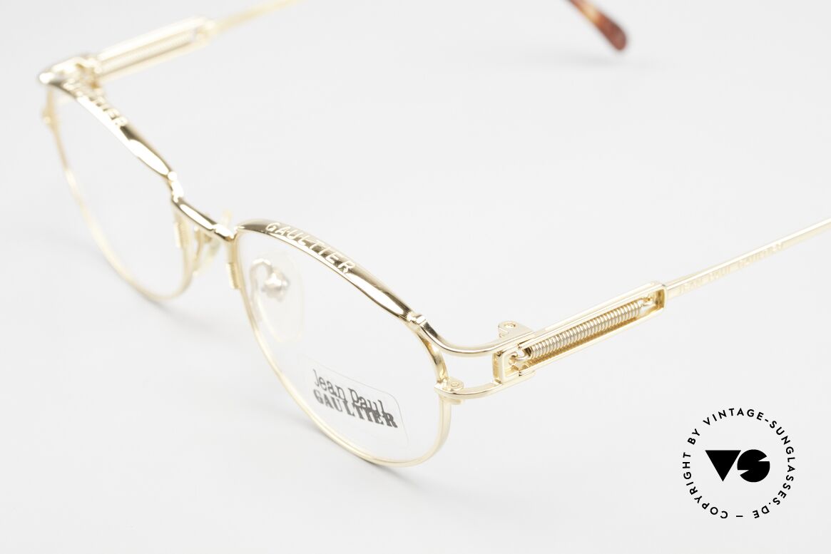 Jean Paul Gaultier 55-5109 2Pac Eyeglasses From 1996, 22ct GOLD-PLATED frame with orig. JPG DEMO lenses, Made for Men and Women