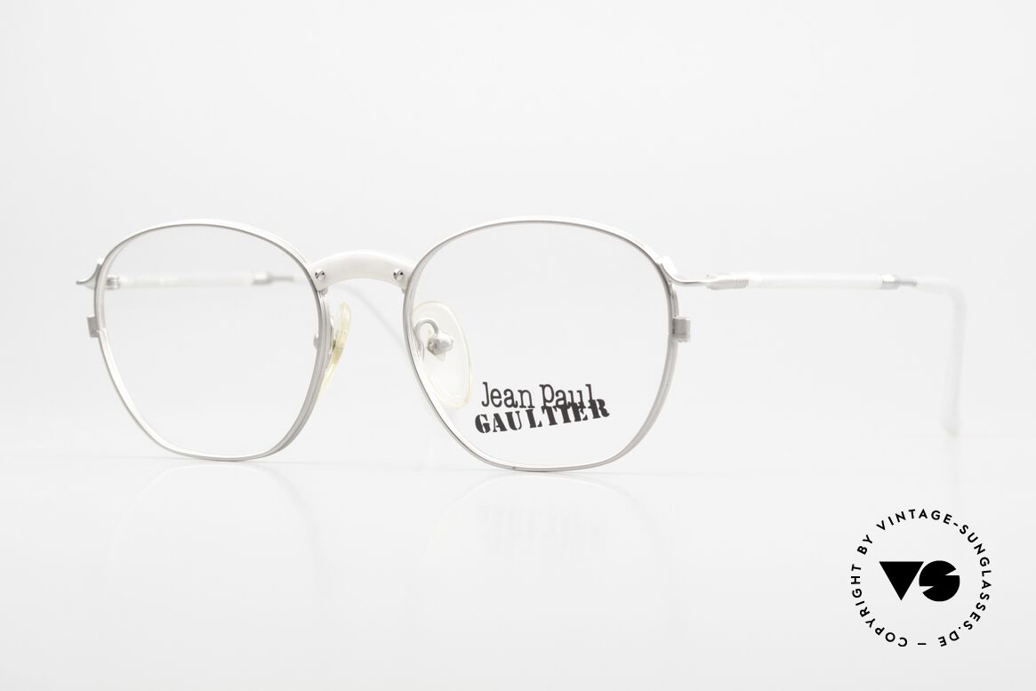 Jean Paul Gaultier 55-1271 High-End Titanium Frame, vintage Jean P. Gauliter designer glasses, size 51/18, Made for Men and Women