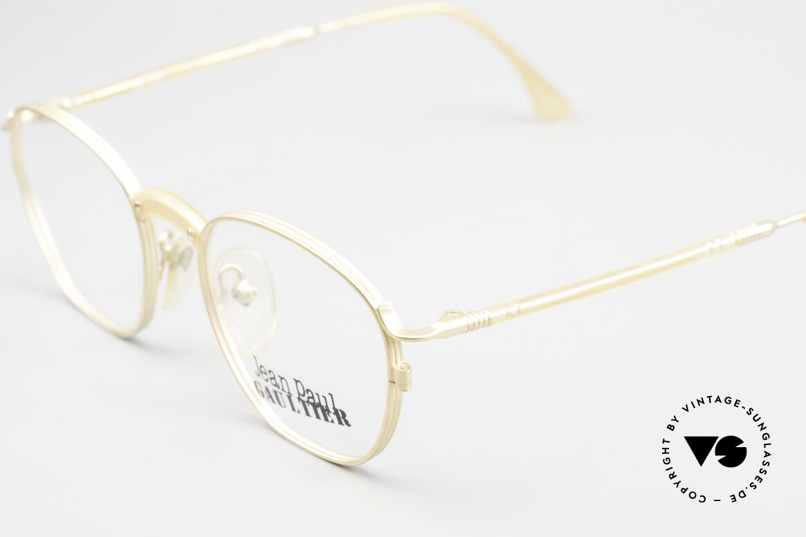 Jean Paul Gaultier 55-1271 Gold-Plated Vintage Glasses, unused (like all our Haute Couture J.P.G. eyeglasses), Made for Men and Women