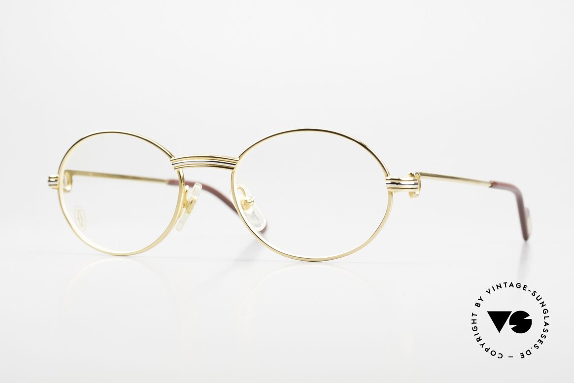 Cartier Saint Honore - S 22ct Gold-Plated Eyeglasses, oval VINTAGE CARTIER eyeglasses from approx. 1998, Made for Men and Women