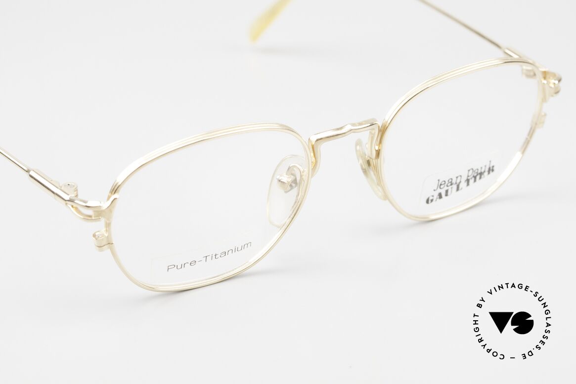 Glasses Jean Paul Gaultier 55-3182 Gold-Plated Titanium Frame