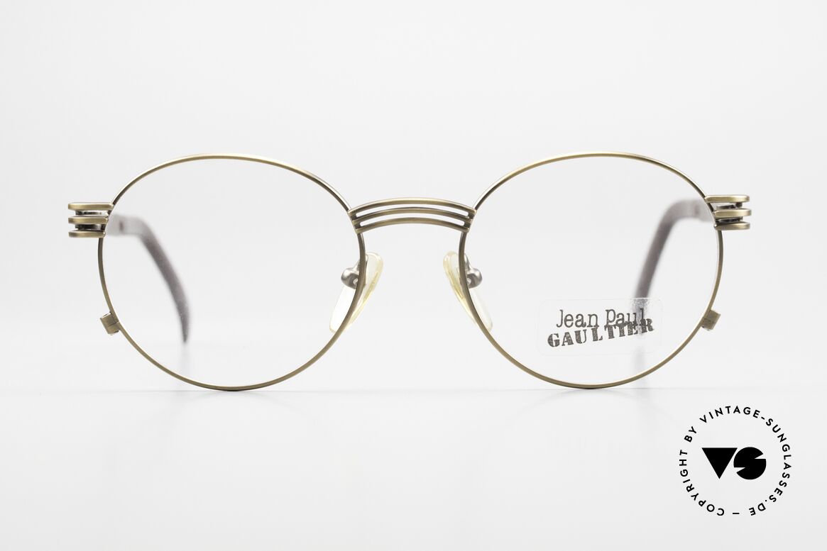 Jean Paul Gaultier 55-3174 Designer Vintage Glasses, the temples are shaped like a fork (typically unique JPG), Made for Men and Women