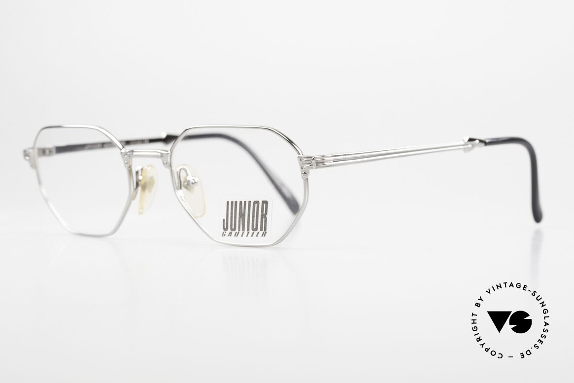 Jean Paul Gaultier 57-4174 Light Titanium Vintage Specs, made in Japan, titanium frame, unisex size 48-18, Made for Men and Women