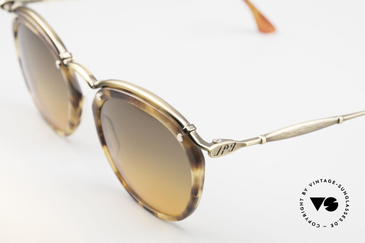 Jean Paul Gaultier 56-1273 True Vintage Sunglasses, antique-gold metal frame & tortoise colored rings, Made for Men and Women
