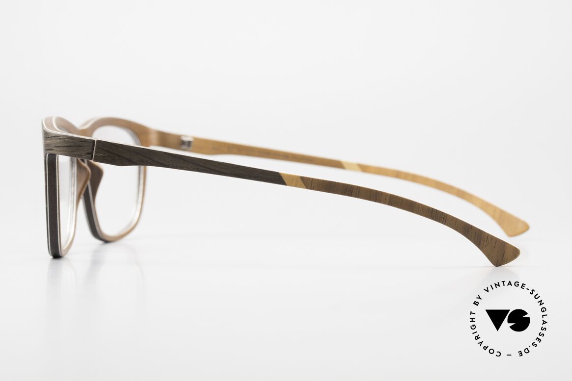 W-Eye Alpha15 Men's Wooden Eyeglasses, striking frame design = eyeglasses for gentlemen, Made for Men