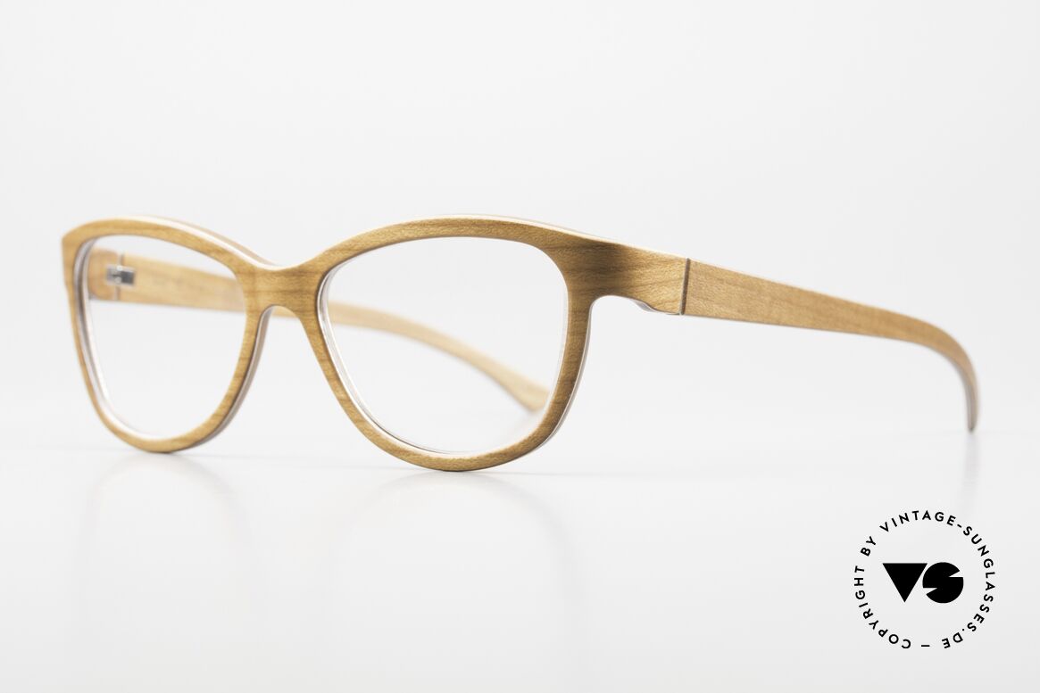 W-Eye Vanessa Ladies Wooden Eyeglasses, combined with aluminum foil; see www.w-eye.it, Made for Women