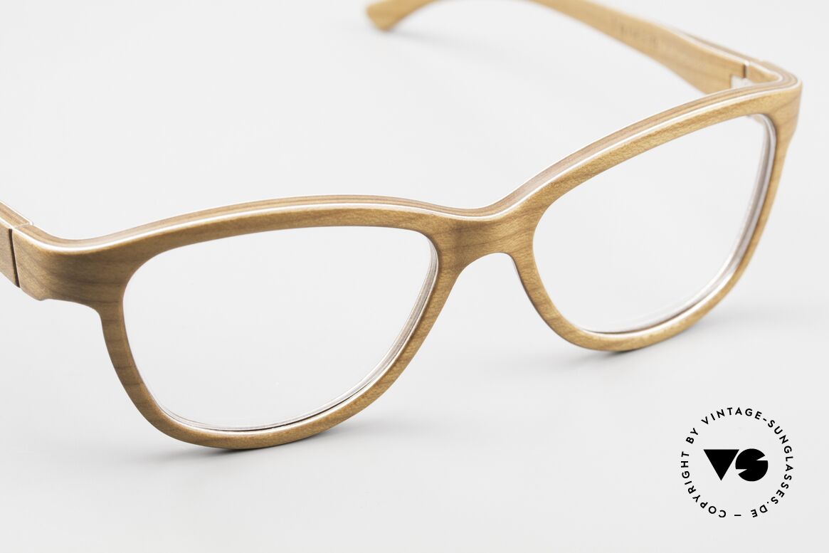 W-Eye Vanessa Ladies Wooden Eyeglasses, feminine frame shape; more like glasses for women, Made for Women