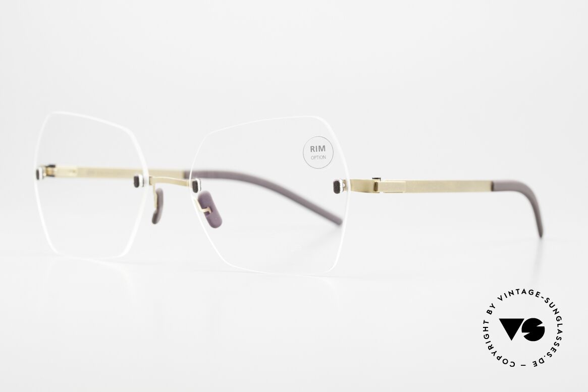 Götti Perspective EF01 Optional Rimless Eyewear, additional "Rim option": edge made of 3D printing, Made for Women