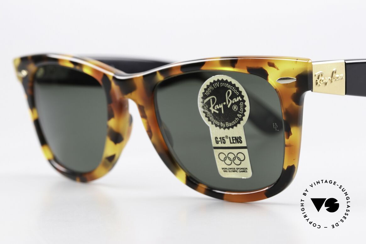 Ray Ban Wayfarer I Limited Deluxe Edition USA, limited DELUXE edition: black-tortoise G15, W1212, Made for Men and Women