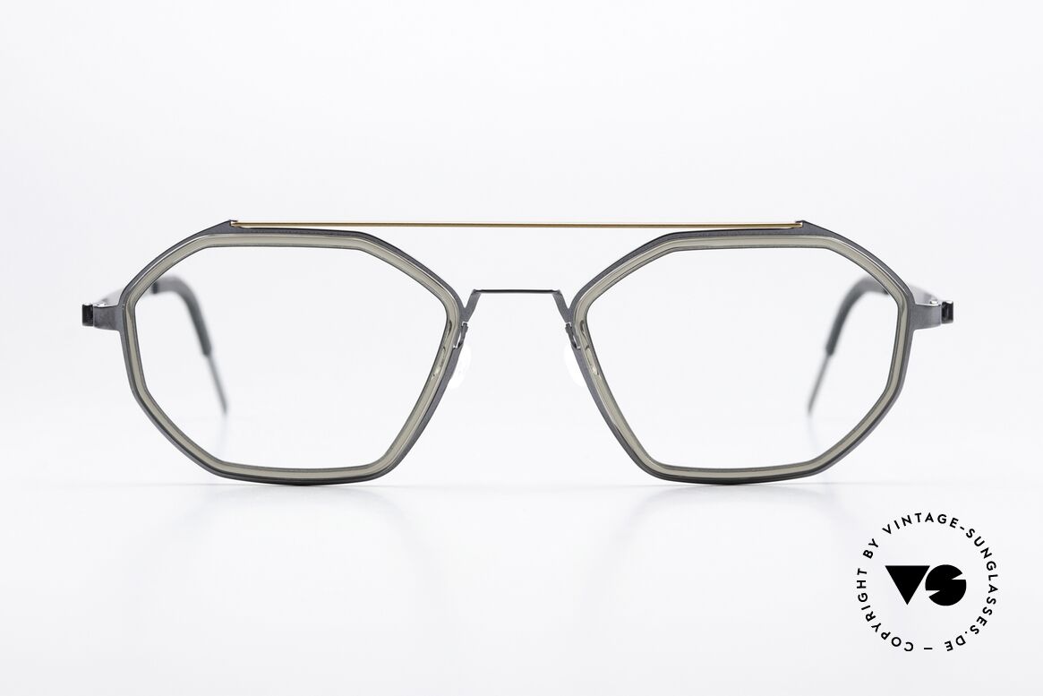 Lindberg 9756 Strip Titanium Nice Color Combination, model 9756, in size 52/21, 135mm temples, color PU16, Made for Men