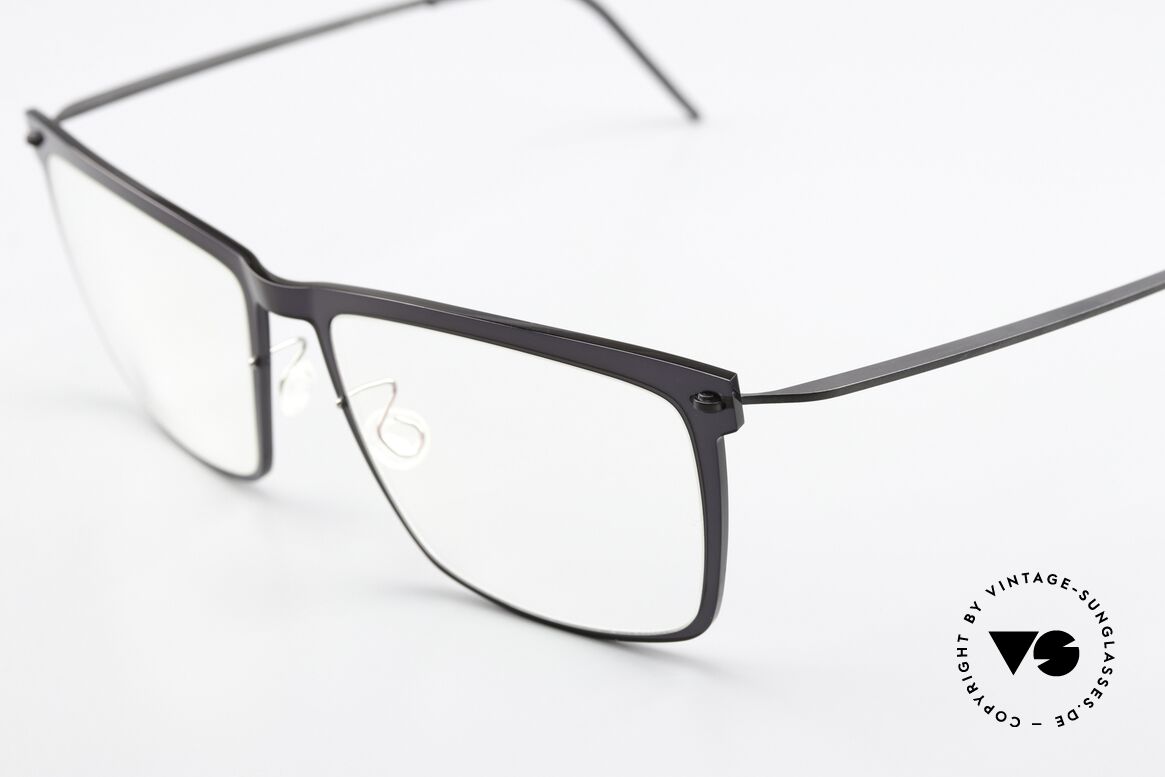 Lindberg 6515 NOW Angular Designer Eyewear, wafer-thin semi-transparent front = pure lightness!, Made for Men and Women