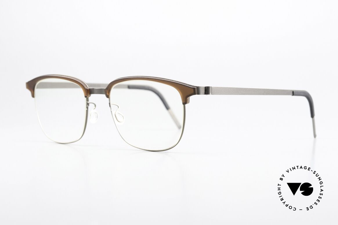 Lindberg 9835 Strip Titanium Men's Glasses Combi Frame, men's model 9835, size 50-19, temple 135m, col. 10, Made for Men