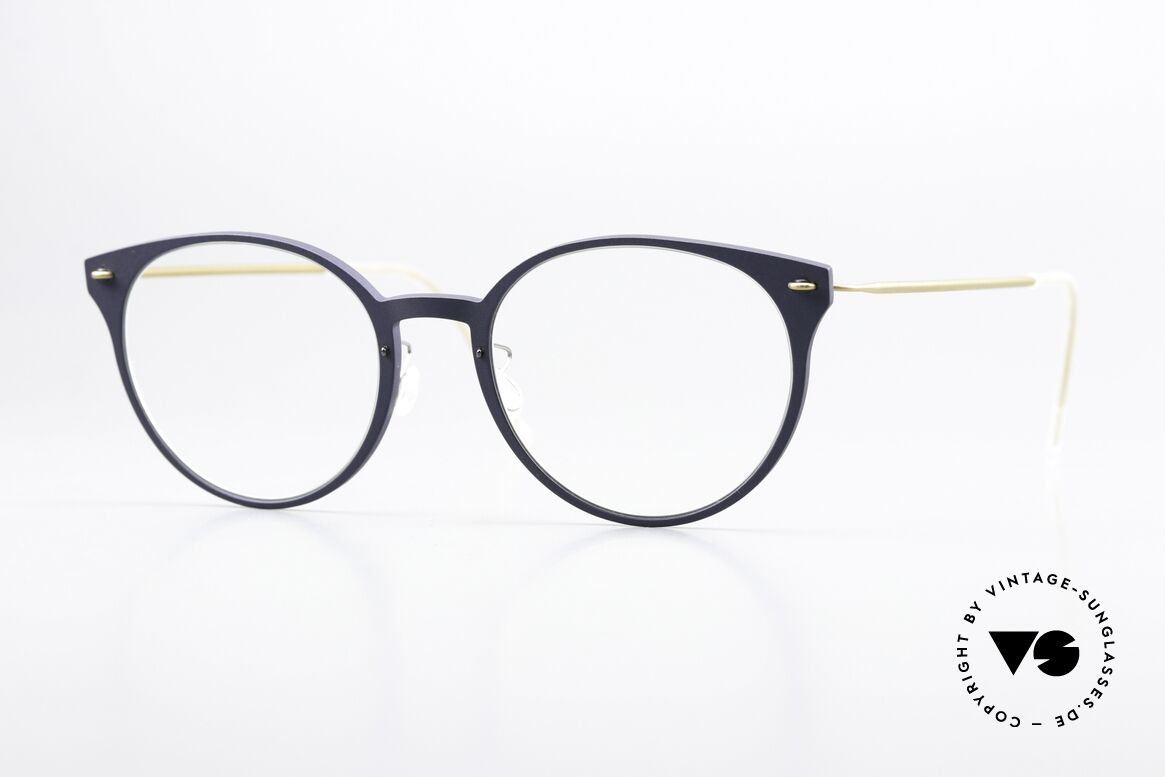 Lindberg 6600 NOW Dark Blue And Matt Gold, Lindberg eyeglasses from the NOW or N.O.W. series, Made for Women