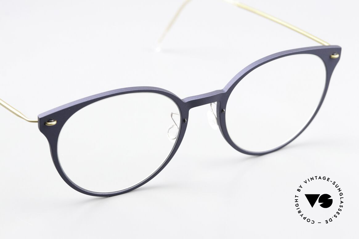 Lindberg 6600 NOW Dark Blue And Matt Gold, can already be described as 'vintage Lindberg' frame, Made for Women