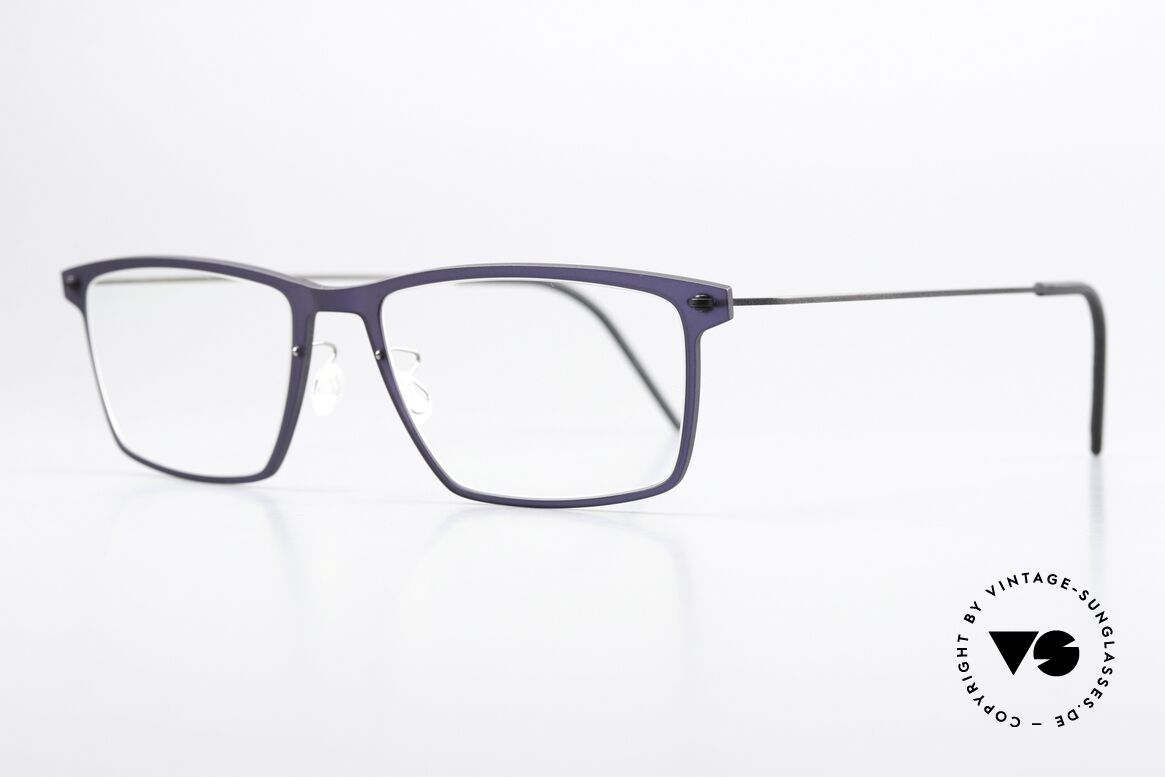 Lindberg 6544 NOW Dark Purple And Dark Gray, high quality composite material & titanium temples, Made for Men and Women