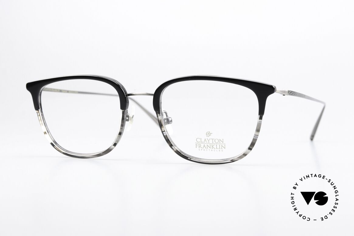 Clayton Franklin 615 Designer Frame From Japan, Clayton Franklin Spectacles, 615, size 50-20, 145, Made for Men and Women