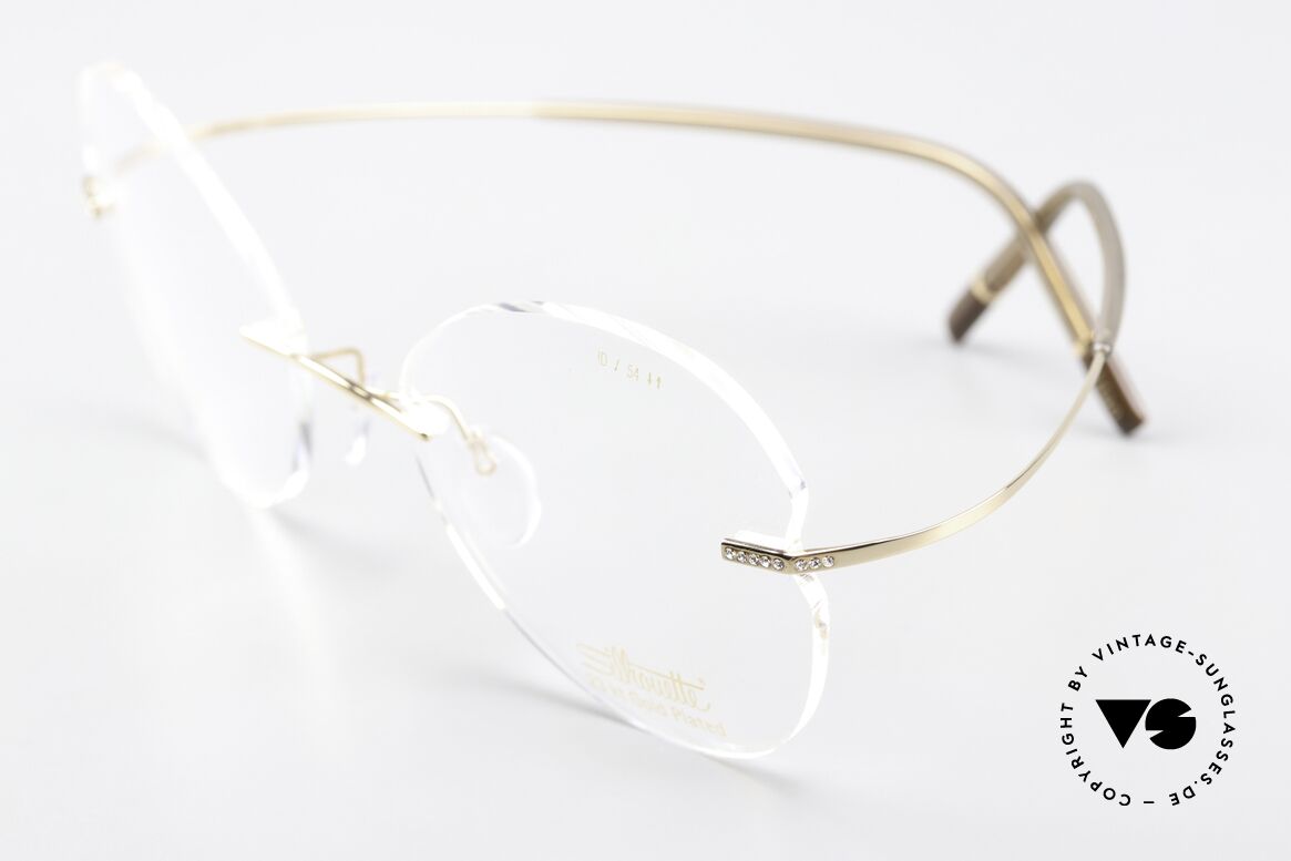 Silhouette 5538 23kt Gold Plated Edition, lens shape can be adjusted by the optician if needed, Made for Women