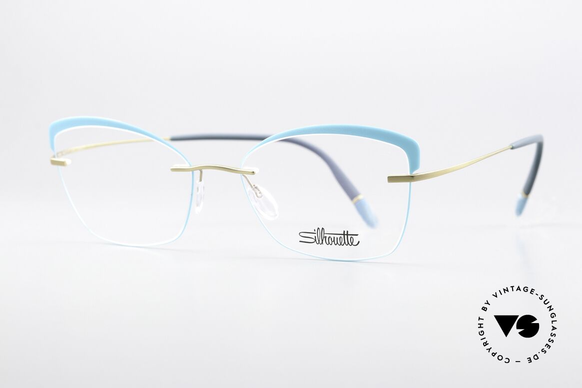 Silhouette 5518 Gold With Turquoise Accents, ultra light titanium frame for ideal wearing comfort, Made for Women