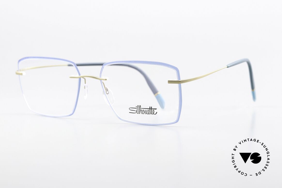 Silhouette 5518 Ocean Blue Accents Gold, ultra light titanium frame for ideal wearing comfort, Made for Women